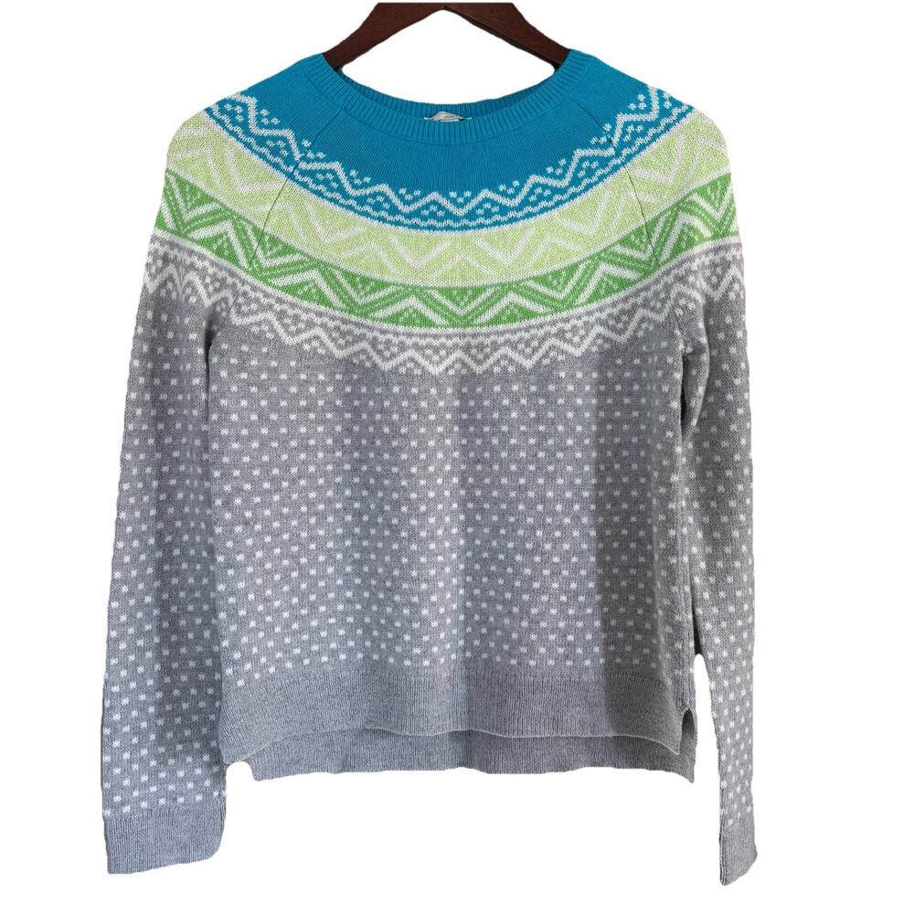 NWT Gap 2013 Holiday Collection Fair Isle Sweater Cotton Angora Blend Size XS
